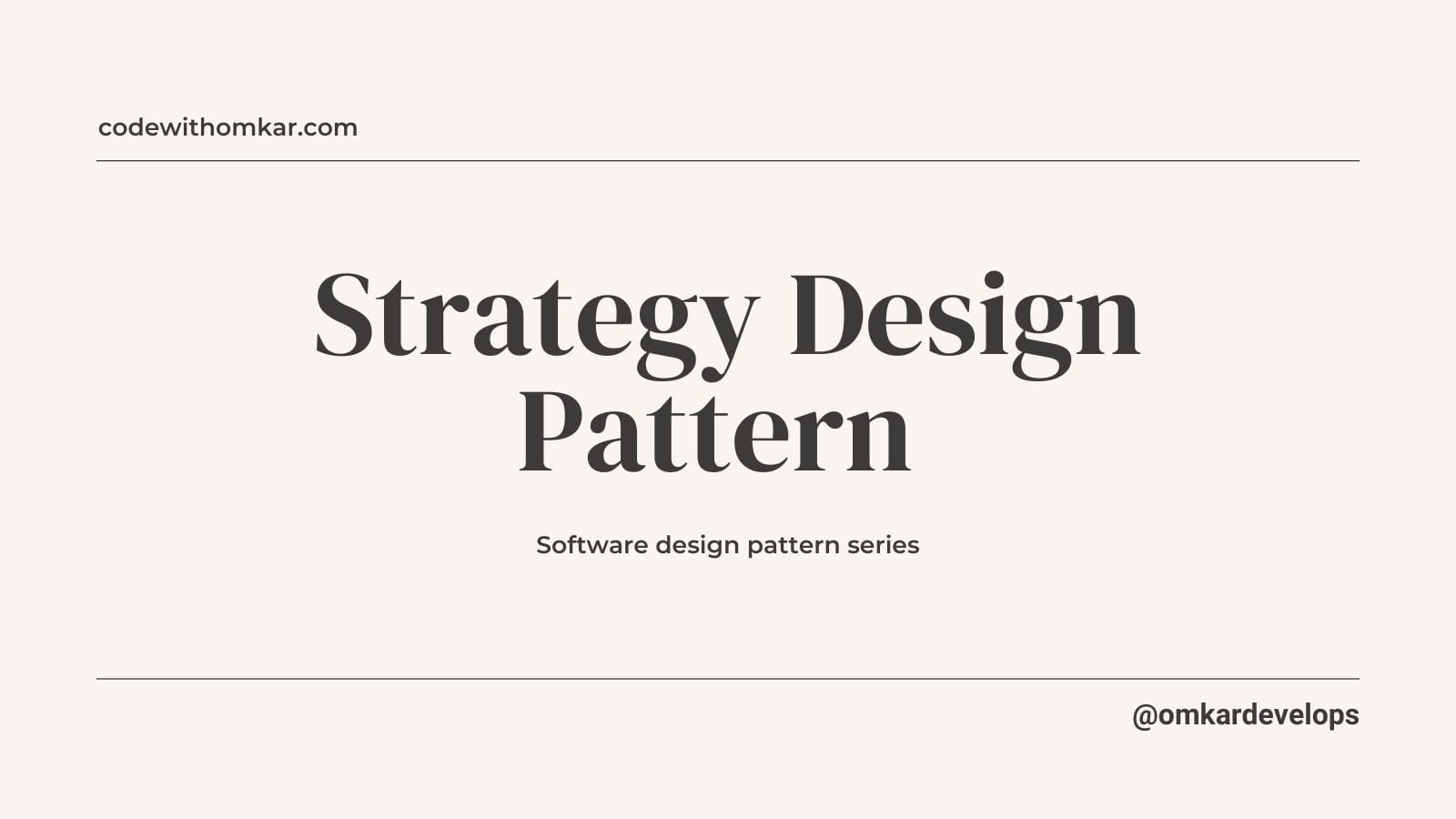 Strategy Design Pattern in Typescript